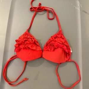 Hollister red triangle bikini top